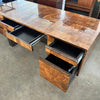 Modernist Patchwork Burl Executive Desk By Paul Evans Cityscape For Directional