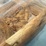 Modernist Patchwork Burl Executive Desk By Paul Evans Cityscape For Directional
