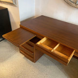 Mid-Century Modern Sculptural Cut-Out Walnut Desk