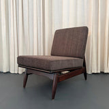 Scandinavian Modern Ebonized Slipper Lounge Chair