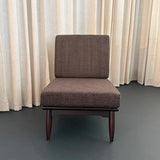 Scandinavian Modern Ebonized Slipper Lounge Chair