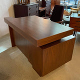 Mid-Century Modern Sculptural Cut-Out Walnut Desk