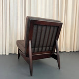 Scandinavian Modern Ebonized Slipper Lounge Chair