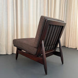 Scandinavian Modern Ebonized Slipper Lounge Chair