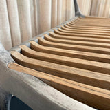 Organic Modern Cast Aluminum And Teak Bench By John Reeves