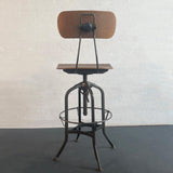 Industrial Swivel Drafting Stool By Toledo Metal Furniture Co.