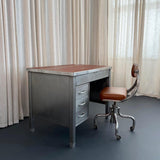 Industrial Steel Leather Adjustable Swivel Task Chair By Domore Chair Company
