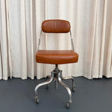 Industrial Steel Leather Adjustable Swivel Task Chair By Domore Chair Company
