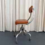 Industrial Steel Leather Adjustable Swivel Task Chair By Domore Chair Company