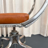 Industrial Steel Leather Adjustable Swivel Task Chair By Domore Chair Company