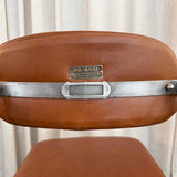 Industrial Steel Leather Adjustable Swivel Task Chair By Domore Chair Company