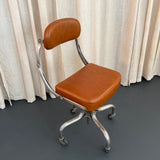 Industrial Steel Leather Adjustable Swivel Task Chair By Domore Chair Company