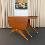 Italian Mid-Century Modern Drop-Leaf Dining Table In The Style Of Gio Ponti