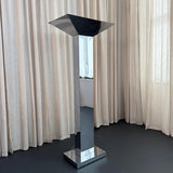Postmodern Chrome Skyscraper Torchiere Floor Lamp