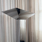 Postmodern Chrome Skyscraper Torchiere Floor Lamp