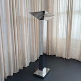 Postmodern Chrome Skyscraper Torchiere Floor Lamp
