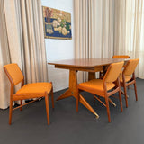 Italian Mid-Century Modern Drop-Leaf Dining Table In The Style Of Gio Ponti