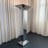 Postmodern Chrome Skyscraper Torchiere Floor Lamp