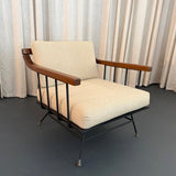 Mid Century Modern Wrought Iron Lounge Chair By Richard McCarthy