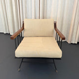 Mid Century Modern Wrought Iron Lounge Chair By Richard McCarthy