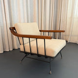 Mid Century Modern Wrought Iron Lounge Chair By Richard McCarthy