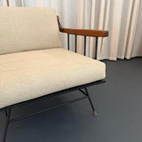 Mid Century Modern Wrought Iron Lounge Chair By Richard McCarthy