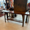 Custom Industrial Maple Console Table With Cast Iron Base