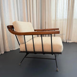 Mid Century Modern Wrought Iron Lounge Chair By Richard McCarthy