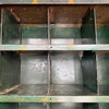 Two Piece Industrial Green Metal Workbench With Cubby Tool Storage