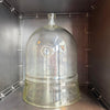 Oversized Industrial Pyrex Glass Bell Jar With Small Side Arm