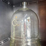 Oversized Industrial Pyrex Glass Bell Jar With Small Side Arm