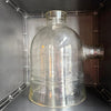 Oversized Industrial Pyrex Glass Bell Jar With Large Side Arm