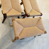 cFsignature Hand-Woven Rush Benches And Ottomans