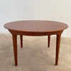 Round Teak Extension Dining Table By Henning Kjaernulf For Soro Stole, Denmark