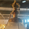 Early 20th Century Industrial Prismatic Holophane Glass Globe Pendant