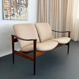 Scandinvian Modern Loveseat By Fredrik A. Kayser For Vatne Lenestolfabrikk