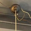 Early 20th Century Industrial Prismatic Holophane Glass Globe Pendant