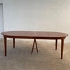 Round Teak Extension Dining Table By Henning Kjaernulf For Soro Stole, Denmark