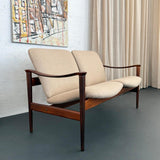 Scandinvian Modern Loveseat By Fredrik A. Kayser For Vatne Lenestolfabrikk