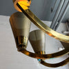 Mid-Century Modern Multi-Stem Brass Mesh Chandelier