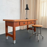 Industrial Maple Library Console Work Table