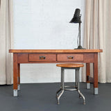 Industrial Maple Library Console Work Table