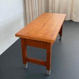 Industrial Maple Library Console Work Table