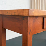 Industrial Maple Library Console Work Table