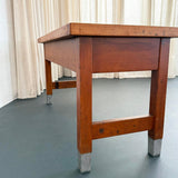 Industrial Maple Library Console Work Table