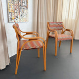 Pair of Mid Century Modern Bentwood Outline Armchairs
