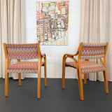 Pair of Mid Century Modern Bentwood Outline Armchairs