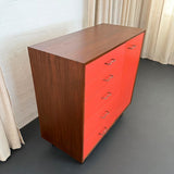 George Nelson For Herman Miller Walnut Gentlemans Chest With Clothing Rod