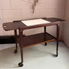 Scandinavian Modern Rosewood Drop Leaf Expanding Bar Cart By Yngve Ekström