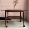 Scandinavian Modern Rosewood Drop Leaf Expanding Bar Cart By Yngve Ekström
